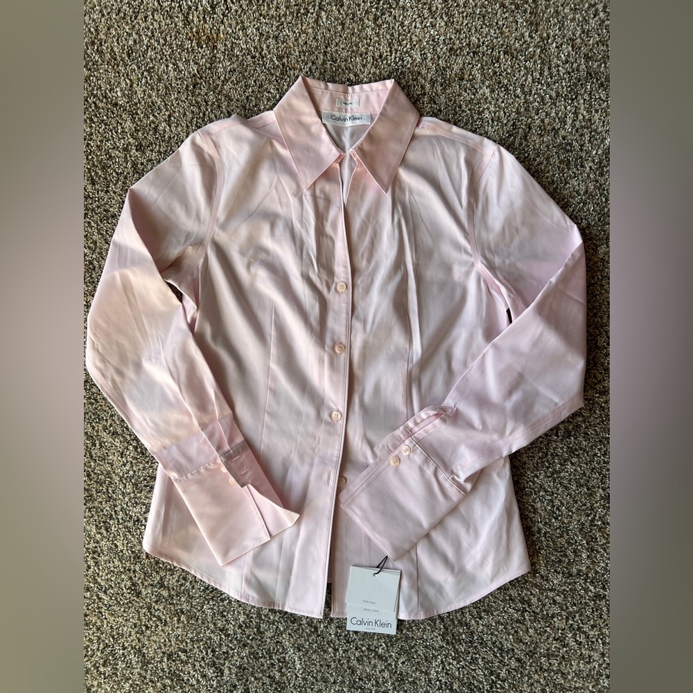 Calvin Klein non iron button shirt size 2 brand new with tag